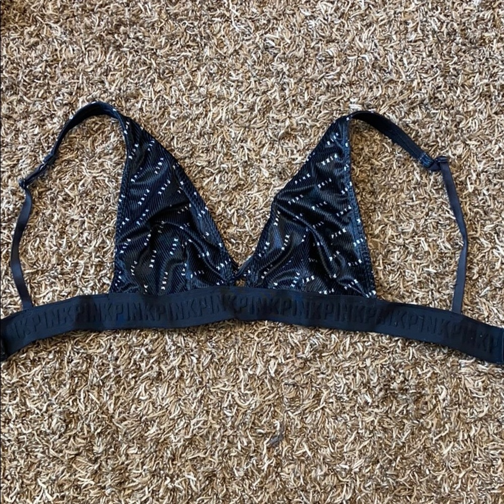 pink’ black bralette
